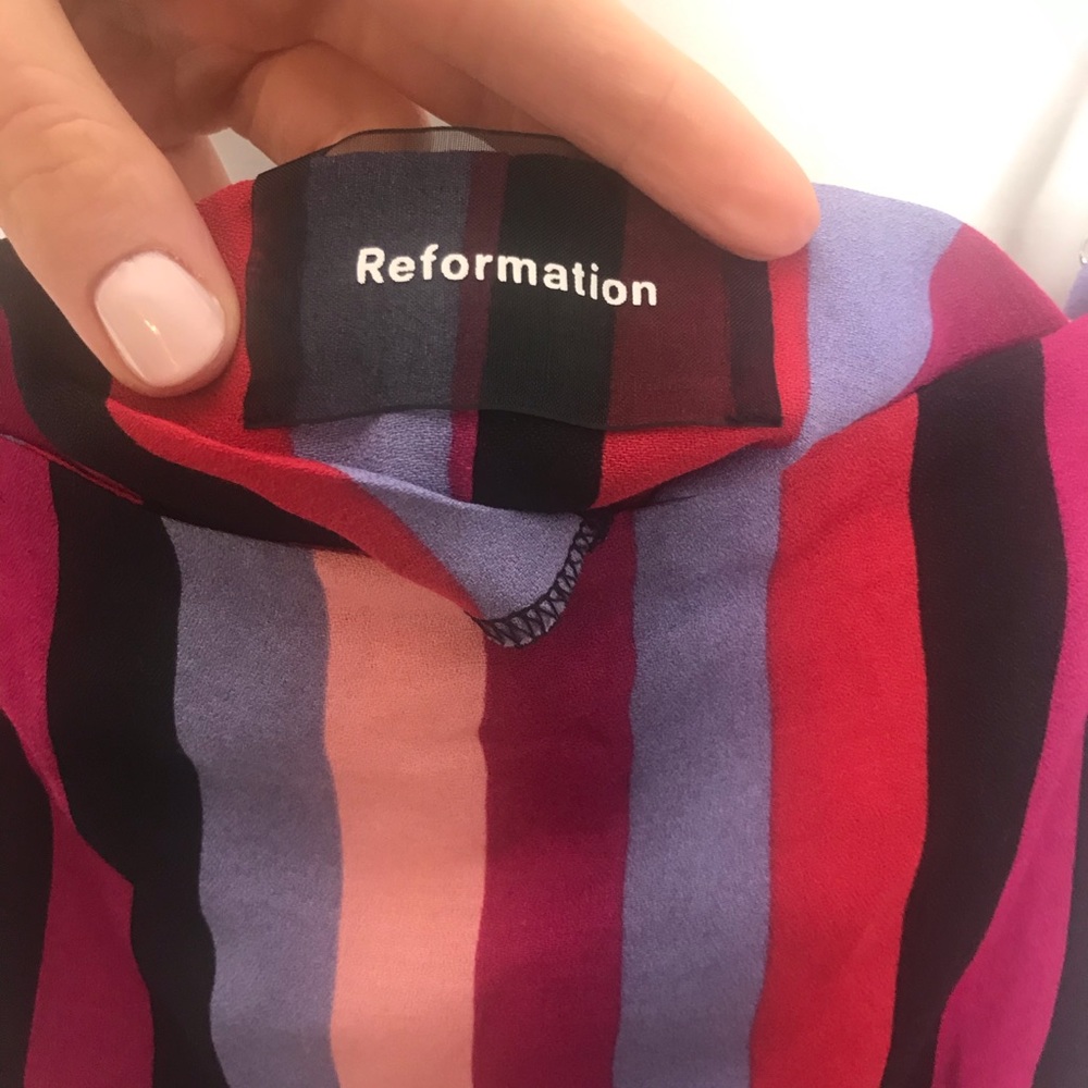 Reformation | Rosaly Isabel Striped Midi Dress 8 - Picture 6 of 8